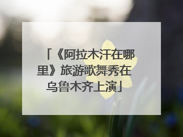 《阿拉木汗在哪里》旅游歌舞秀在乌鲁木齐上演