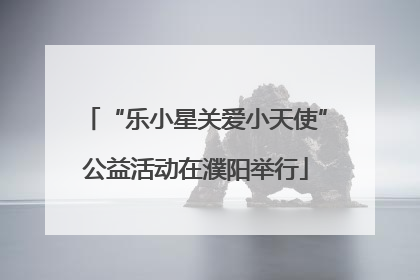 “乐小星关爱小天使”公益活动在濮阳举行
