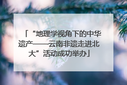 “地理学视角下的中华遗产——云南非遗走进北大”活动成功举办
