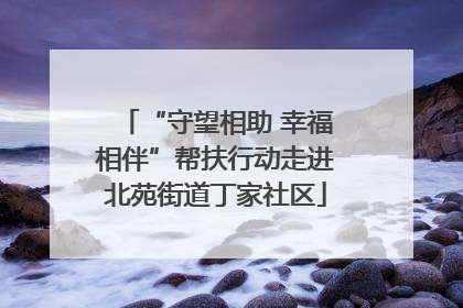 “守望相助 幸福相伴”帮扶行动走进北苑街道丁家社区