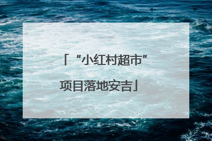 “小红村超市”项目落地安吉