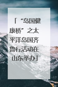 “岛国健康桥”之太平洋岛国齐鲁行活动在山东举办
