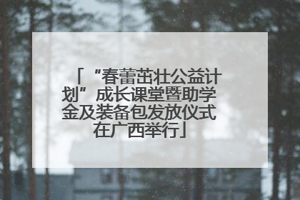 “春蕾茁壮公益计划”成长课堂暨助学金及装备包发放仪式在广西举行