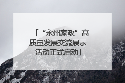 “永州家政”高质量发展交流展示活动正式启动