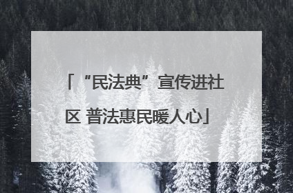 “民法典”宣传进社区 普法惠民暖人心