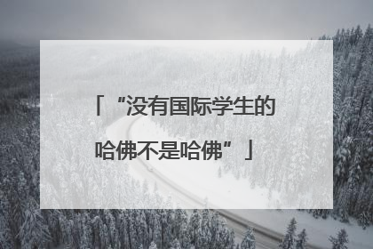“没有国际学生的哈佛不是哈佛”