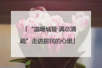 “温暖城管·满意清疏”走进居民的心里