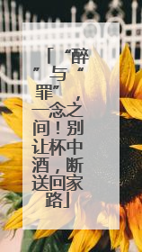 “醉”与“罪”，一念之间！别让杯中酒，断送回家路