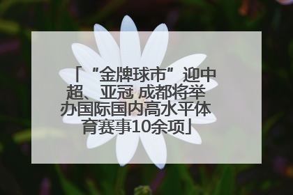 “金牌球市”迎中超、亚冠 成都将举办国际国内高水平体育赛事10余项