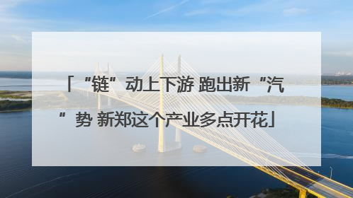“链”动上下游 跑出新“汽”势 新郑这个产业多点开花