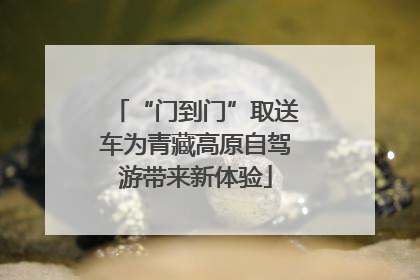 “门到门”取送车为青藏高原自驾游带来新体验