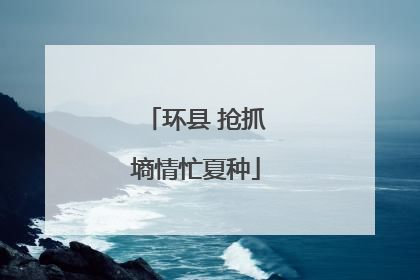 环县 抢抓墒情忙夏种