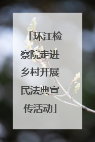 环江检察院走进乡村开展民法典宣传活动