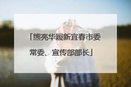熊亮华履新宜春市委常委、宣传部部长