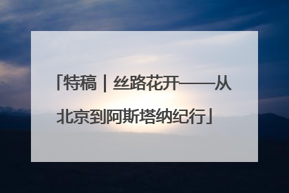 特稿｜丝路花开——从北京到阿斯塔纳纪行
