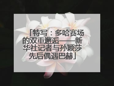 特写：多哈赛场的双重邂逅——新华社记者与孙颖莎先后偶遇巴赫