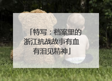 特写：档案里的浙江抗战故事有血有泪见精神