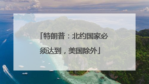 特朗普：北约国家必须达到，美国除外