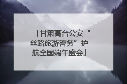 甘肃高台公安“丝路旅游警务”护航全国端午盛会