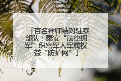 百名律师结对驻泰部队：泰安“法律拥军”织密军人军属权益“防护网”