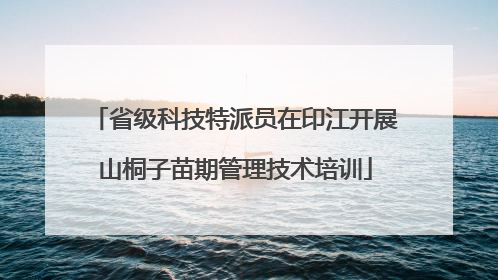 省级科技特派员在印江开展山桐子苗期管理技术培训