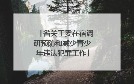 省关工委在宿调研预防和减少青少年违法犯罪工作
