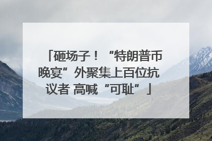 砸场子！“特朗普币晚宴”外聚集上百位抗议者 高喊“可耻”
