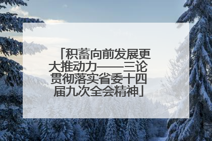 积蓄向前发展更大推动力——三论贯彻落实省委十四届九次全会精神