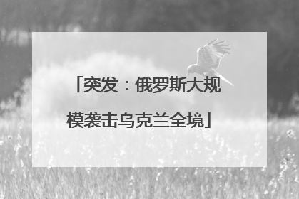 突发：俄罗斯大规模袭击乌克兰全境