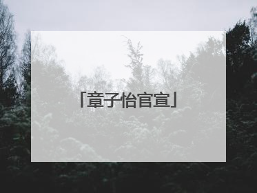 章子怡官宣