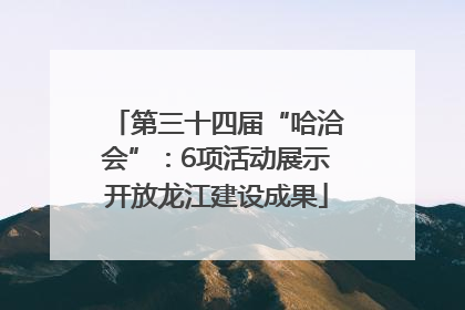 第三十四届“哈洽会”：6项活动展示开放龙江建设成果