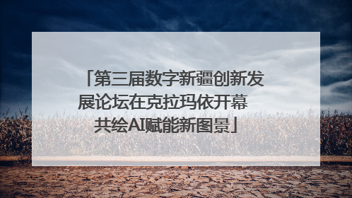 第三届数字新疆创新发展论坛在克拉玛依开幕 共绘AI赋能新图景
