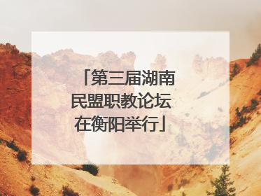 第三届湖南民盟职教论坛在衡阳举行