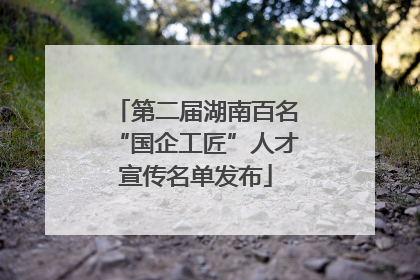 第二届湖南百名“国企工匠”人才宣传名单发布