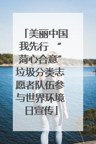 美丽中国我先行 “菏心合意”垃圾分类志愿者队伍参与世界环境日宣传