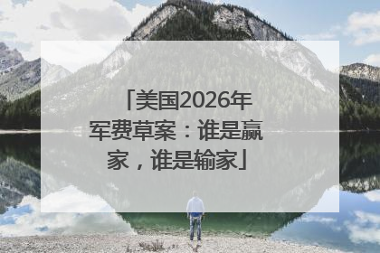 美国2026年军费草案：谁是赢家，谁是输家