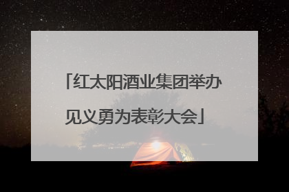 红太阳酒业集团举办见义勇为表彰大会