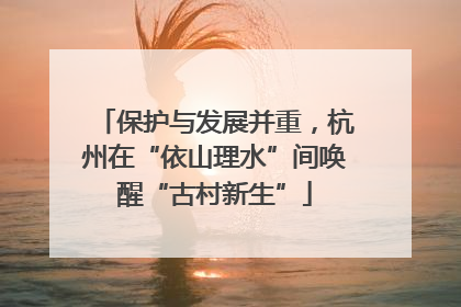 保护与发展并重，杭州在“依山理水”间唤醒“古村新生”