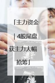 主力资金｜4股尾盘获主力大幅抢筹