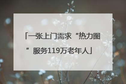 一张上门需求“热力图”服务119万老年人
