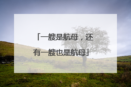 一艘是航母，还有一艘也是航母