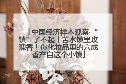 中国经济样本观察·“镇”了不起丨苦水镇里玫瑰香！你化妆品里的六成香产自这个小镇
