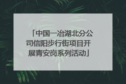 中国一冶湖北分公司信阳步行街项目开展青安岗系列活动