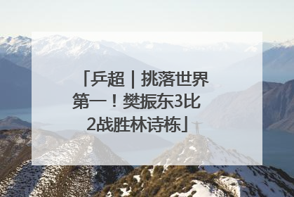乒超｜挑落世界第一！樊振东3比2战胜林诗栋