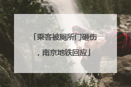 乘客被厕所门砸伤，南京地铁回应