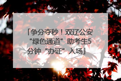 争分夺秒！双辽公安“绿色通道”助考生5分钟“办证”入场