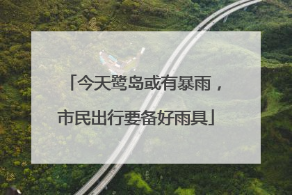 今天鹭岛或有暴雨，市民出行要备好雨具