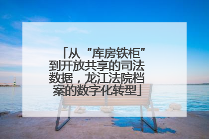 从“库房铁柜”到开放共享的司法数据，龙江法院档案的数字化转型