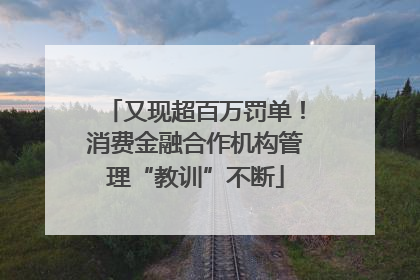 又现超百万罚单！消费金融合作机构管理“教训”不断