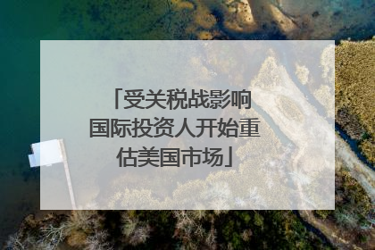 受关税战影响 国际投资人开始重估美国市场